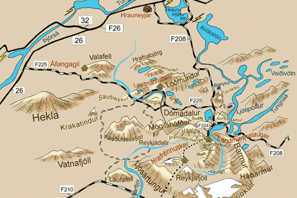 Landmannalaugar Übersichtskarte