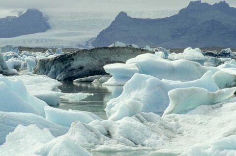 Die Gletscherlagune Jökulsarlon am Breidamerkurjökull