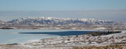 Heiße Quellen am See Laugarvatn verhindern, dass der See komplett zufriert