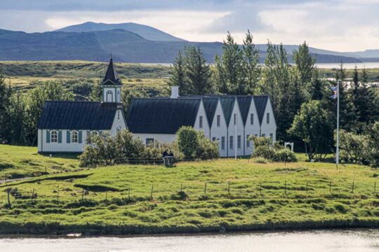 Der ehemalige Pfarrhof im Nationalpark Thingvellir, Island.