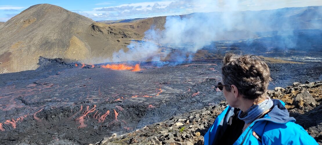 Island Vulkanausbruch am Fagradalsfjall im August 2022